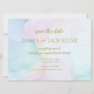 Ahorro de Boda Personalizado Acuarela Pasteles