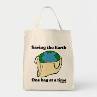 Ahorro de la bolsa de asas orgánica de la tierra