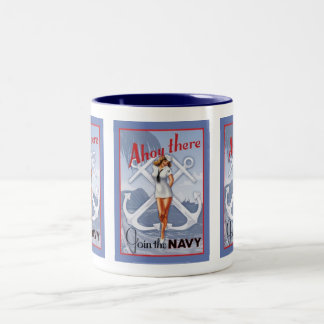 ¡Ahoy allí! Taza del Pin-Para arriba de la marina