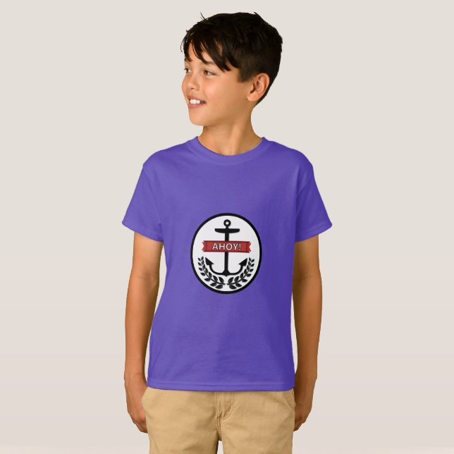 Ahoy - Camiseta Básica Para Niños (Anverso completo)