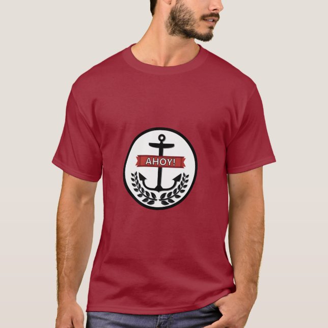 Ahoy -  de camisetas de manga larga básica para m (Anverso)