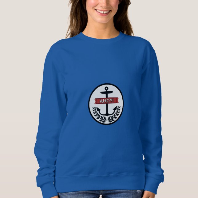 Ahoy -  de sudaderas básicas de las mujeres (Anverso)