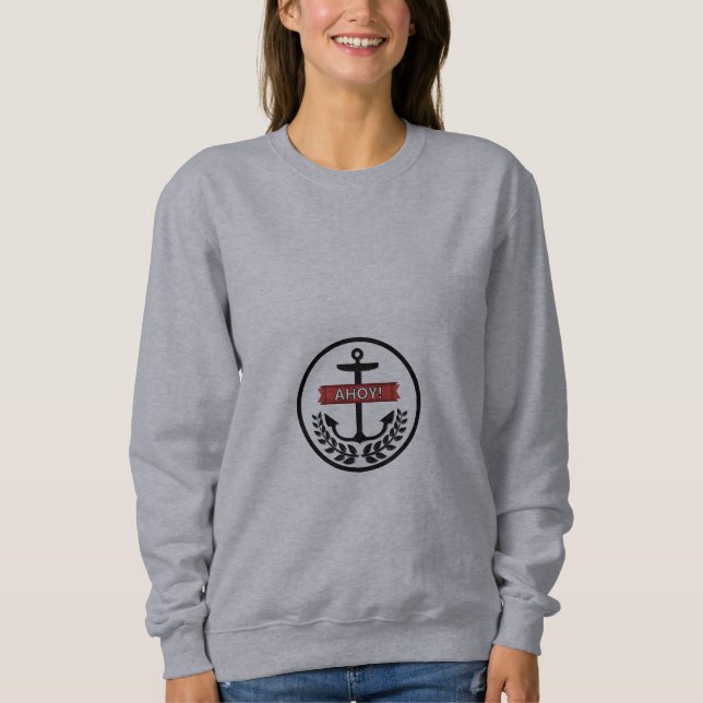Ahoy -  de sudaderas básicas de las mujeres (Anverso)