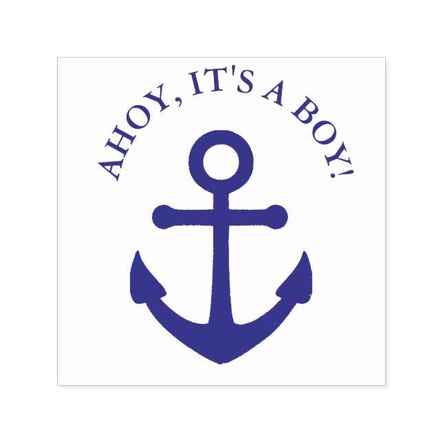 Ahoy es el sello de Baby Shower de un chico nacion (Diseño)