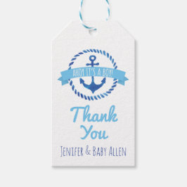 ¡Ahoy es un chico! Etiqueta de Baby Shower Favor