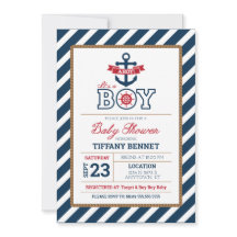 ¡Ahoy es un chico! Invitación de Baby Shower