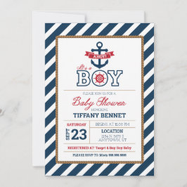 ¡Ahoy es un chico! Invitación de Baby Shower