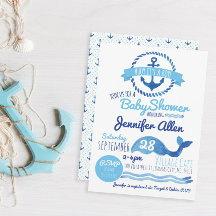 ¡Ahoy es un chico! Invitación de Baby Shower