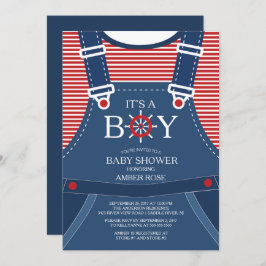 ¡Ahoy es un chico! Invitación náutica a Baby Showe