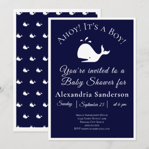 ¡Ahoy es un chico! Invitación náutica a Baby Showe
