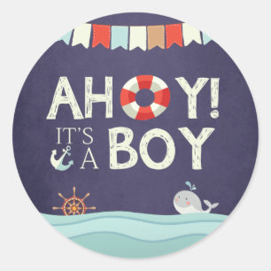 Ahoy es un muchacho pegatina Sello para sobres