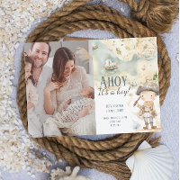 Ahoy es un niño Anuncio de Nacimiento de Aventura 