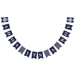 Ahoy Es Un Niño Banderas De Bunting Nautical
