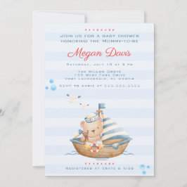 Ahoy Es Un Niño Bebé Invitaciones A La Ducha