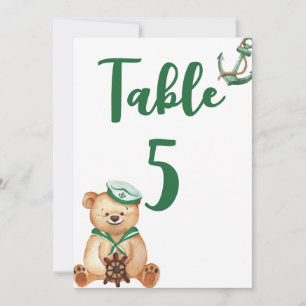 Ahoy es un oso de peluche niño número de mesa de s