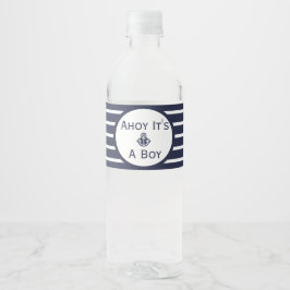 Ahoy es una etiqueta de botellas de agua de un niñ