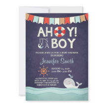 Ahoy es una invitación a la ducha de niños Ocean N