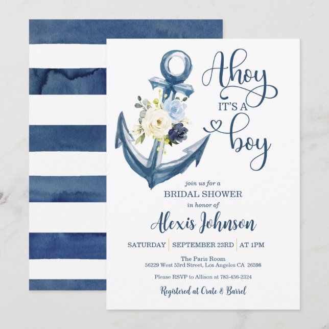 Ahoy es una invitación a un presentador de chicos  (Anverso / Reverso)