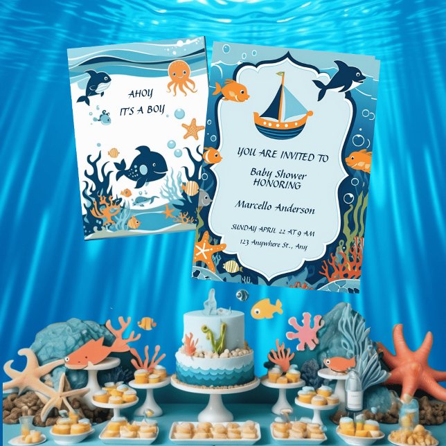 "¡Ahoy! Es una invitación de Boy_ Baby Shower (Subido por el creador)