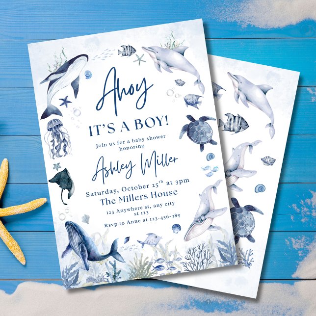 ¡Ahoy! Es una invitación de niño, bajo el mar Baby (Subido por el creador)