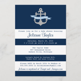 Ahoy es una invitación de un chico nautical a Baby
