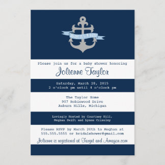 Ahoy es una invitación de un chico nautical a Baby