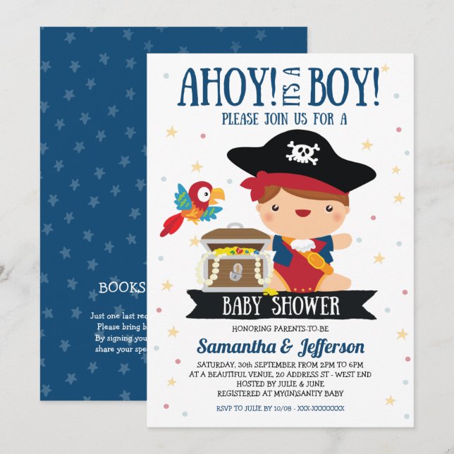 Ahoy es una invitación de un muchacho pirata a Bab (Anverso / Reverso)