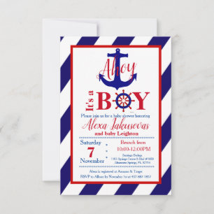 ¡Ahoy! Es una invitación de un niño a Baby Shower
