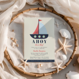 Ahoy es una invitación de un niño a Baby Shower