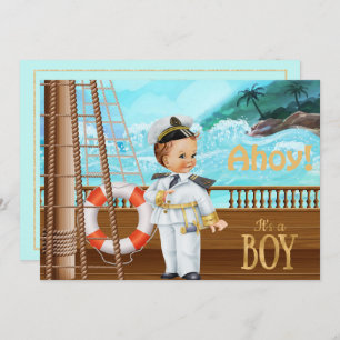 Ahoy es una invitación para un chico en Baby Showe