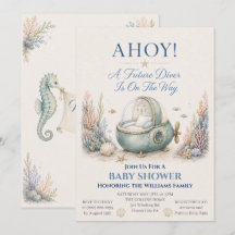 ¡AHOY! Invitación a la fiesta de bebé para futuro