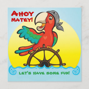 Ahoy invitación afable de la fiesta de cumpleaños