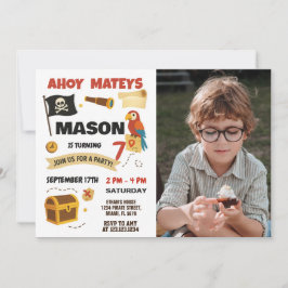 ¡Ahoy! Invitación de cumpleaños pirata para niños