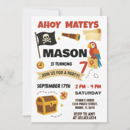 ¡Ahoy! Invitación de cumpleaños pirata para niños