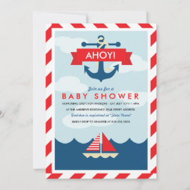 ¡Ahoy! Invitación náutica a Baby Shower