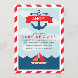 ¡Ahoy! Invitación náutica a Baby Shower