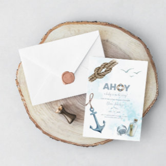 ¡Ahoy! Invitación náutica a Baby Shower