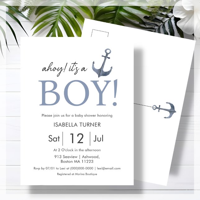 ¡Ahoy! It's a Boy | Invitación de Baby Shower (Subido por el creador)