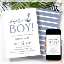 ¡Ahoy! It's a Boy | Invitación de Baby Shower