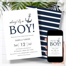 ¡Ahoy! It's a Boy | Invitación de Baby Shower