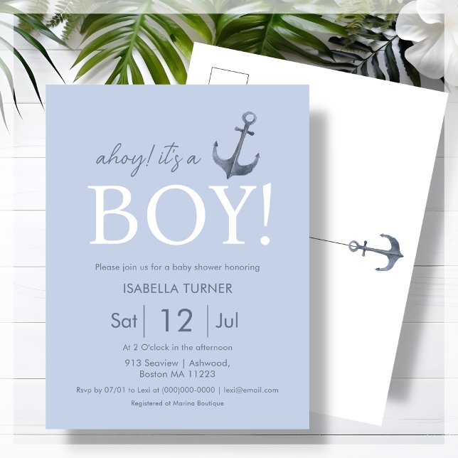 ¡Ahoy! It's a Boy | Invitación de Baby Shower (Subido por el creador)