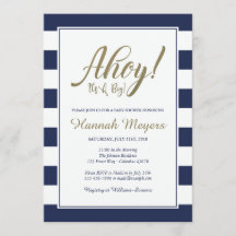 ¡Ahoy! It's a Boy! Invitación náutica a Baby Showe