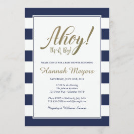 ¡Ahoy! It's a Boy! Invitación náutica a Baby Showe