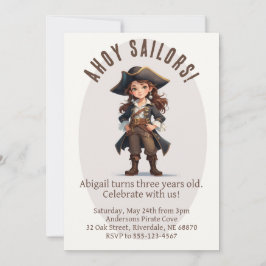 ¡Ahoy marineros! Invitación de cumpleaños del chic