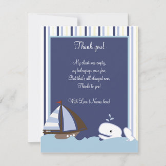 Ahoy Mate White Whale 4x5 Flat Gracias nota