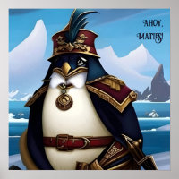 ¡Ahoy, Mats! Pingüino de impresión de arte digital