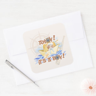 ¡Ahoy! Pegatina Baby Boy Shower