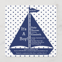 ¡Ahoy! Son invitaciones para bebé en bote de vela