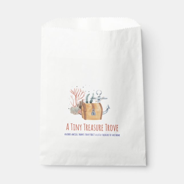 Ahoy son las bolsas de favores de Baby Shower náut (Anverso)