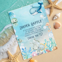 ¡Ahoy! Tarjeta Raffle de pañales Baby Shower para